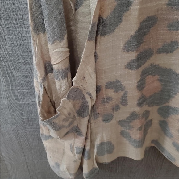 Origami Leopard Tunic Dress Brown Black L/XL - Picture 6 of 8